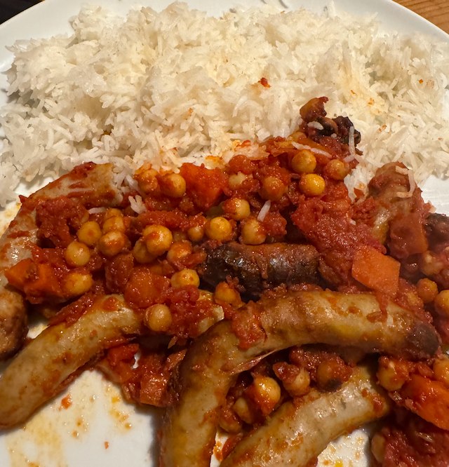 Sausage and Chickpea Tray Bake