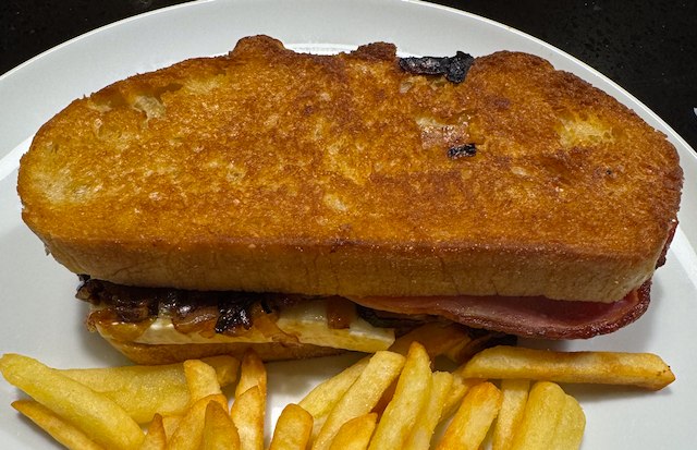 Bacon, Brie and Onion Sandwich